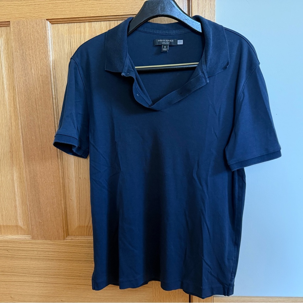 Banana Republic Blue Polo Shirt Classic Design